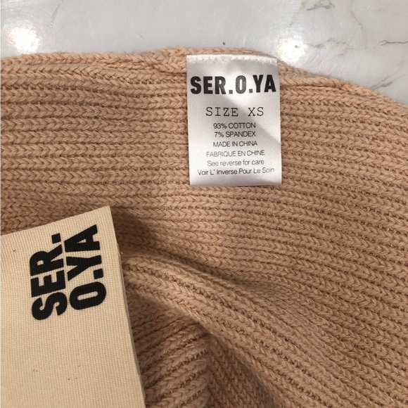 Ser.o.ya Seroya Alora Mini Skirt in Natural.Knit. Distressed. Size XS. NWT! - Picture 5 of 6